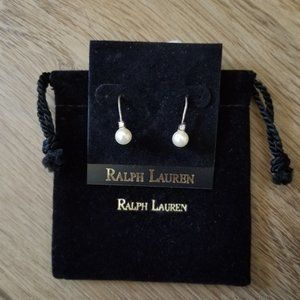 RL Cubic Zirconia Pearl Sterling Silver Earrings